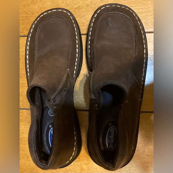 NWOT Ladies Size 5 1/2 DrScholl’s Cloud Brown Leather PullOn Boots With Zippers - Picture 5 of 16